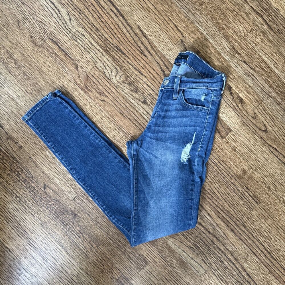 Flying Monkey Platinum Jeans Women’s 27 Blue Slim Fit Stretch Distressed Skinny